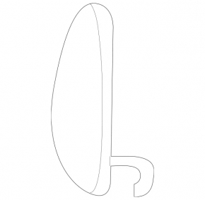 Mercedes GLC 300 20-22 front bumper towing hook cap upper part