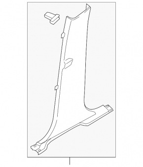 Center pillar trim lower right Ford C-max MK2 13-18 black