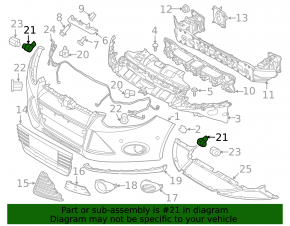 External front bumper parking sensors for Ford C-max MK2 13-18