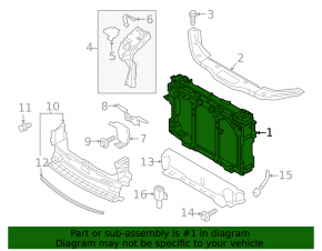 TV radiator panel Mazda CX-5 17 - under radar