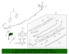 Front bumper parking sensor mount, left, Mazda CX-90 25-26