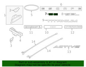 Emblem inscription SE tailgate Ford Escape MK4 20-22