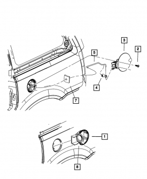 Door Stop Rear Left Dodge Grand Caravan 11-20