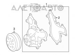Water pump Lexus LX570 08-21