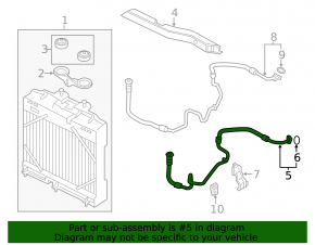 Radiator cooling pipe oil BMW 5 F10 10-16 input