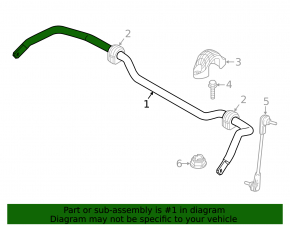 Front stabilizer BMW X1 F48 16-22 with bushings