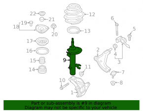 Shock absorber front right Mini Cooper Countryman R60 10-16