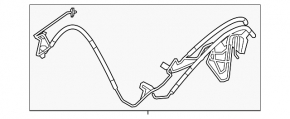 High pressure power steering pipes BMW 5 F10 11-16