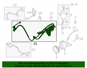 High pressure power steering pipes BMW 5 F10 11-16