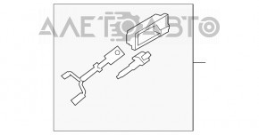 Handle with button for opening the trunk lid outside Audi A4 B9 17-