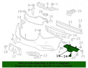 Front bumper mount wing left Buick Encore 17-18 SIGNEDA