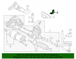 Right steering rack bracket for Honda Civic XI FE/FL 22-24