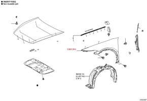 Front right fender Toyota Crown 23-24