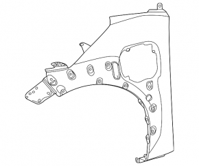 Front left fender Toyota bZ4X 22-26