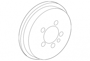 Brake drum rear left VW Beetle 12-12