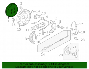 Brake drum rear left VW Beetle 12-12