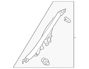 Rear pillar trim lower right Lexus RX350 RX450h 10-15 black
