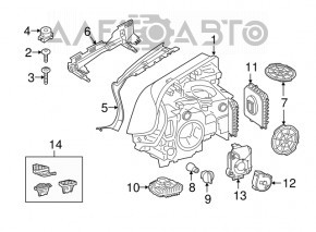 Headlight housing front right bare BMW 5 G30 17-20