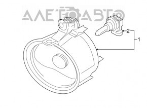 BMW X2 F39 18-23 halogen right fog light