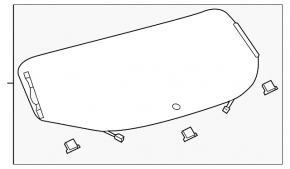 Rear glass of the trunk door Lexus UX200 UX250h 19-