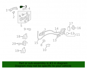 Lexus LX570 17-21 Black Front Right External Handle Cap 217