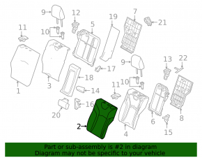 Rear seats, 2nd row, upper left, Toyota Prius 50 Prime 17-22, black leather