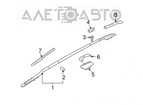 2 longitudinal roof rails for Nissan Murano z51 09-13
