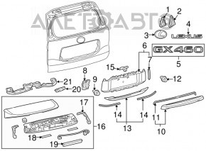 Front grill emblem for Lexus LS460 LS600h 07-09 pre-restyling