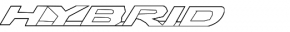 Emblem with the inscription HYBRID on the front right fender of the Lexus NX300h 15-21