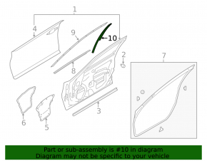 Door trim side front left Infiniti Q50 14-