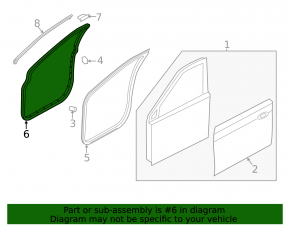 Front left door seal for Hyundai Santa FE Sport 13-18