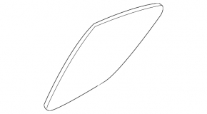 Door glass triangle rear left Infiniti Q50 14-20