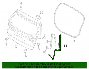 Trunk lid tilt sensor right Kia Sorento 14-15 rest