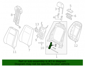 Audi Q7 16-26 passenger seat backrest adjustment motor