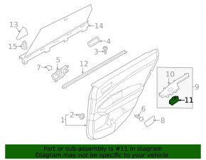 Rear right window lift control for Kia Optima 16-20 black, chrome insert