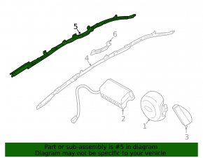 Subaru Outback 10-12 Left Side Curtain Airbag