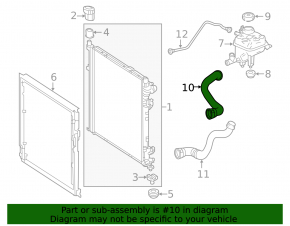 Upper radiator cooling pipe Mercedes W166 GLE 16-17 left, 2.1d
