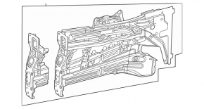 Front right quarter panel Mercedes X167 GLS 450 20-26