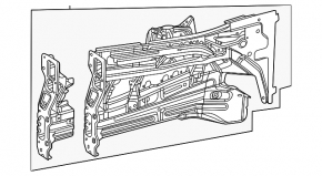 Front right quarter panel for Mercedes X167 GLS 450 20-26 on the body, silver