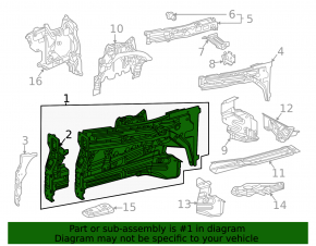 Front right quarter panel for Mercedes X167 GLS 450 20-26 on the body, silver