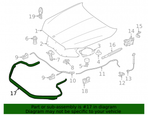 Hood seal for Mercedes S-class W222 14-20