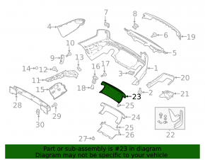 Lower rear bumper trim for Land Rover Range Rover Sport 18-22