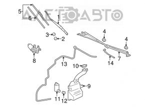 Right wiper arm for Mitsubishi Galant 04-12