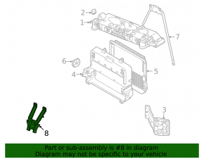 Left front bumper reinforcement bracket for Volkswagen ID.4 23-25