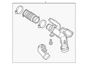 Air duct to filter Nissan Versa Note 13-19 1.6 second
