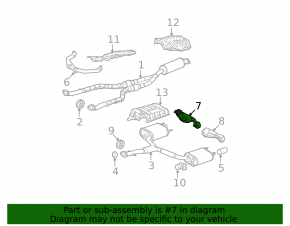 Muffler bracket rear right Lexus IS250 06-13