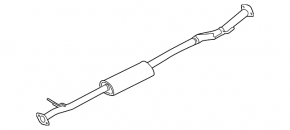 Exhaust line middle part Nissan Murano z52 15-