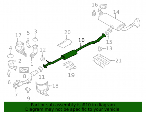 Exhaust line middle part Nissan Murano z52 15-
