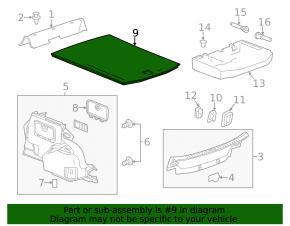 Trunk floor Cadillac CTS 14-