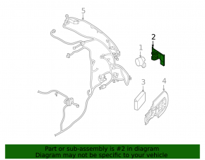 Infiniti QX30 17-19 rear bumper parking sensor mount, central FWD